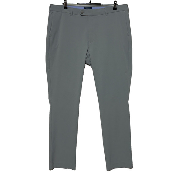 Peter Millar Pants Mens 38X32 Gray Crown Crafted Chino Khaki Performance Golf - Picture 1 of 10